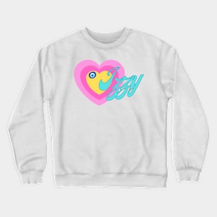 Izzy in Colorful Heart Illustration Crewneck Sweatshirt